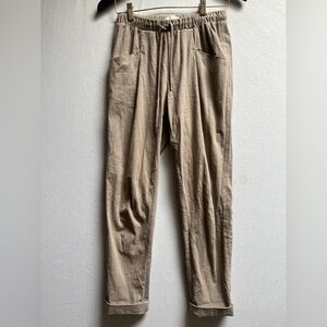 Oak + Fort Cotton Blend Drawstring Casual Cuffed Pants Sz XS